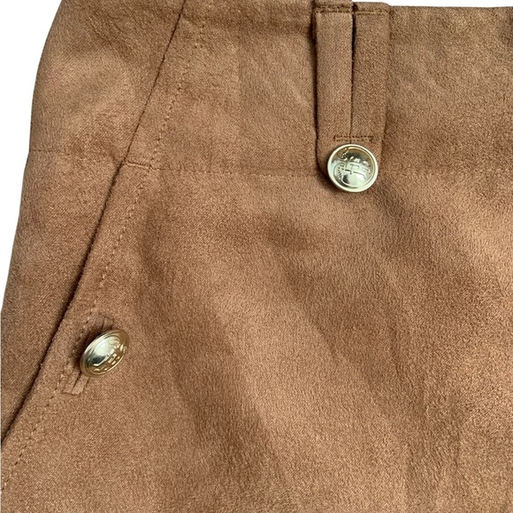 Tommy Hilfiger Tan Suede Skirt  A-Line Lined Size Small - Picture 7 of 15